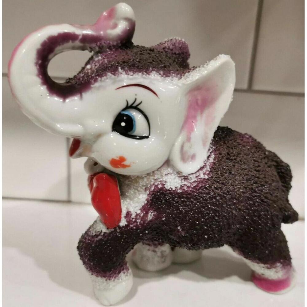 Arnart Anthropomorphic Purple Sugar Mama Elephant Arnart 7691 Crossed Arrow 6"